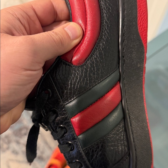 GUCCI Men 8G/ 9 USA Black and Red Men's Sneakers with Box and Duster - Picture 6 of 7